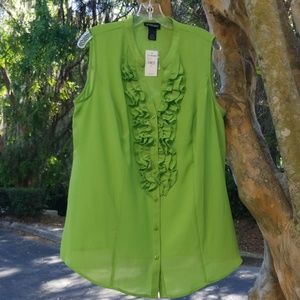 Lane Bryant Green Blouse 18